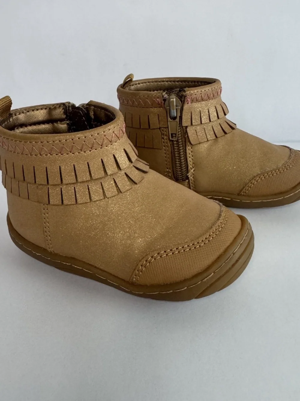 Share Stride Rite 360 Bootie Boots Toddler Size 5 Brown Fringe